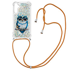 Coque Silicone Housse Etui Gel Bling-Bling avec Laniere Strap YB2 pour Samsung Galaxy A34 5G Mixte