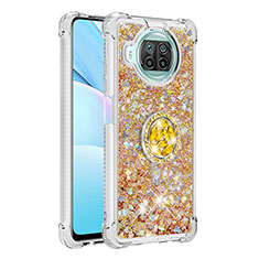 Coque Silicone Housse Etui Gel Bling-Bling avec Support Bague Anneau S01 pour Xiaomi Mi 10i 5G Or