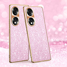 Coque Silicone Housse Etui Gel Bling-Bling GS1 pour Huawei Honor 70 5G Or Rose