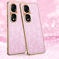 Coque Silicone Housse Etui Gel Bling-Bling GS1 pour Huawei Honor 70 Pro+ Plus 5G Or Rose