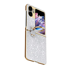 Coque Silicone Housse Etui Gel Bling-Bling GS2 pour Oppo Find N2 Flip 5G Argent