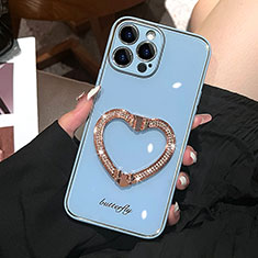 Coque Silicone Housse Etui Gel Bling-Bling JL1 pour Apple iPhone 13 Pro Bleu