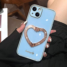 Coque Silicone Housse Etui Gel Bling-Bling JL1 pour Apple iPhone 14 Plus Bleu