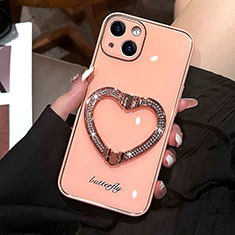 Coque Silicone Housse Etui Gel Bling-Bling JL1 pour Apple iPhone 15 Or Rose