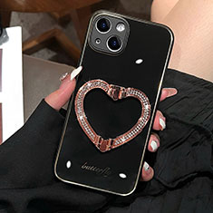 Coque Silicone Housse Etui Gel Bling-Bling JL1 pour Apple iPhone 15 Plus Noir