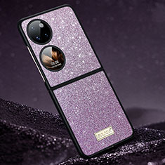 Coque Silicone Housse Etui Gel Bling-Bling LD1 pour Huawei P50 Pocket Violet