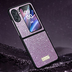 Coque Silicone Housse Etui Gel Bling-Bling LD1 pour Oppo Find N2 Flip 5G Violet