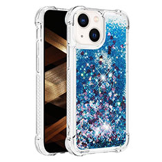 Coque Silicone Housse Etui Gel Bling-Bling S01 pour Apple iPhone 14 Plus Bleu