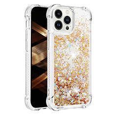 Coque Silicone Housse Etui Gel Bling-Bling S01 pour Apple iPhone 16 Pro Max Or