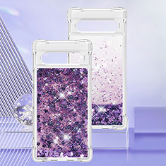 Coque Silicone Housse Etui Gel Bling-Bling S01 pour Google Pixel 7a 5G Violet