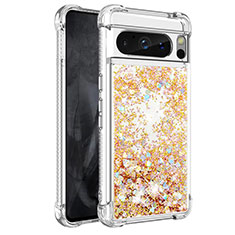 Coque Silicone Housse Etui Gel Bling-Bling S01 pour Google Pixel 8 Pro 5G Or
