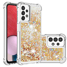 Coque Silicone Housse Etui Gel Bling-Bling S01 pour Samsung Galaxy A13 4G Or