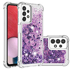 Coque Silicone Housse Etui Gel Bling-Bling S01 pour Samsung Galaxy A13 4G Violet