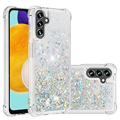 Coque Silicone Housse Etui Gel Bling-Bling S01 pour Samsung Galaxy A13 5G Argent