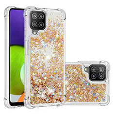 Coque Silicone Housse Etui Gel Bling-Bling S01 pour Samsung Galaxy A22 4G Or