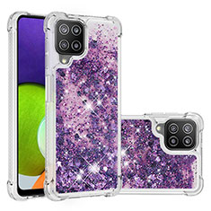 Coque Silicone Housse Etui Gel Bling-Bling S01 pour Samsung Galaxy A22 4G Violet