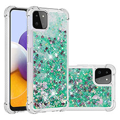 Coque Silicone Housse Etui Gel Bling-Bling S01 pour Samsung Galaxy A22s 5G Vert