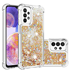 Coque Silicone Housse Etui Gel Bling-Bling S01 pour Samsung Galaxy A23 4G Or