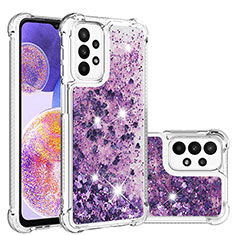 Coque Silicone Housse Etui Gel Bling-Bling S01 pour Samsung Galaxy A23 4G Violet