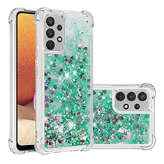 Coque Silicone Housse Etui Gel Bling-Bling S01 pour Samsung Galaxy A32 4G Vert