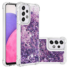 Coque Silicone Housse Etui Gel Bling-Bling S01 pour Samsung Galaxy A33 5G Violet