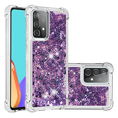 Coque Silicone Housse Etui Gel Bling-Bling S01 pour Samsung Galaxy A52 4G Violet