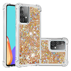 Coque Silicone Housse Etui Gel Bling-Bling S01 pour Samsung Galaxy A52 5G Or