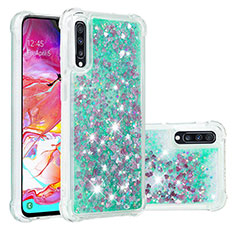 Coque Silicone Housse Etui Gel Bling-Bling S01 pour Samsung Galaxy A70S Vert
