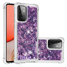 Coque Silicone Housse Etui Gel Bling-Bling S01 pour Samsung Galaxy A72 4G Violet