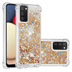 Coque Silicone Housse Etui Gel Bling-Bling S01 pour Samsung Galaxy F02S SM-E025F Or