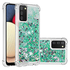 Coque Silicone Housse Etui Gel Bling-Bling S01 pour Samsung Galaxy F02S SM-E025F Vert