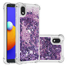 Coque Silicone Housse Etui Gel Bling-Bling S01 pour Samsung Galaxy M01 Core Violet
