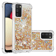 Coque Silicone Housse Etui Gel Bling-Bling S01 pour Samsung Galaxy M02s Or