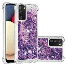 Coque Silicone Housse Etui Gel Bling-Bling S01 pour Samsung Galaxy M02s Violet