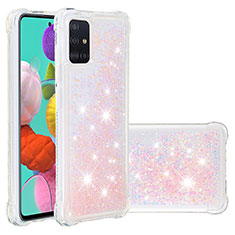 Coque Silicone Housse Etui Gel Bling-Bling S01 pour Samsung Galaxy M40S Rose