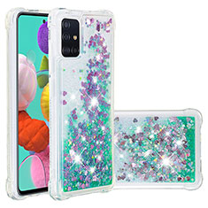 Coque Silicone Housse Etui Gel Bling-Bling S01 pour Samsung Galaxy M40S Vert