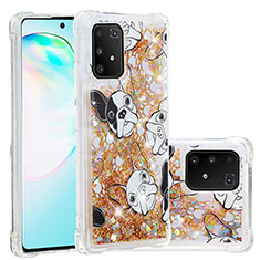 Coque Silicone Housse Etui Gel Bling-Bling S01 pour Samsung Galaxy S10 Lite Or