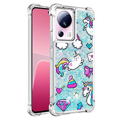 Coque Silicone Housse Etui Gel Bling-Bling S01 pour Xiaomi Civi 2 5G Bleu Ciel