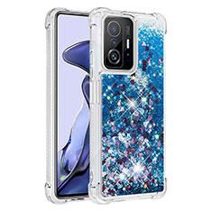 Coque Silicone Housse Etui Gel Bling-Bling S01 pour Xiaomi Mi 11T 5G Bleu