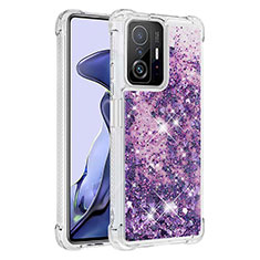 Coque Silicone Housse Etui Gel Bling-Bling S01 pour Xiaomi Mi 11T Pro 5G Violet