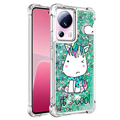 Coque Silicone Housse Etui Gel Bling-Bling S01 pour Xiaomi Mi 13 Lite 5G Vert