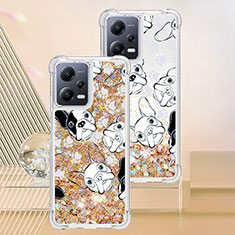 Coque Silicone Housse Etui Gel Bling-Bling S01 pour Xiaomi Poco X5 5G Or