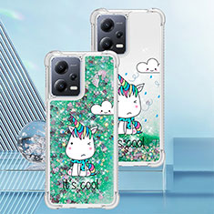 Coque Silicone Housse Etui Gel Bling-Bling S01 pour Xiaomi Poco X5 5G Vert