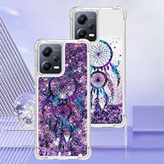 Coque Silicone Housse Etui Gel Bling-Bling S01 pour Xiaomi Poco X5 5G Violet