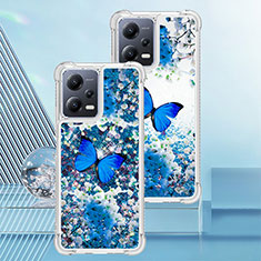 Coque Silicone Housse Etui Gel Bling-Bling S01 pour Xiaomi Redmi Note 12 5G Bleu