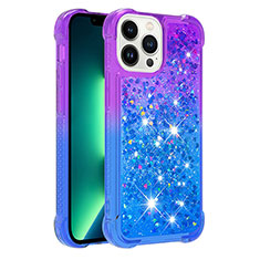 Coque Silicone Housse Etui Gel Bling-Bling S02 pour Apple iPhone 13 Pro Max Violet