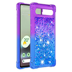 Coque Silicone Housse Etui Gel Bling-Bling S02 pour Google Pixel 7a 5G Violet