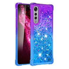 Coque Silicone Housse Etui Gel Bling-Bling S02 pour LG Velvet 4G Violet