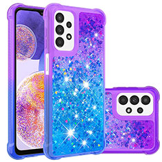 Coque Silicone Housse Etui Gel Bling-Bling S02 pour Samsung Galaxy A23 4G Violet