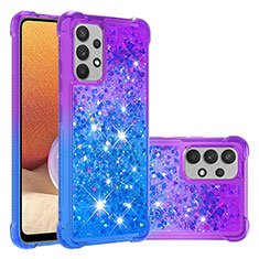 Coque Silicone Housse Etui Gel Bling-Bling S02 pour Samsung Galaxy A32 4G Violet